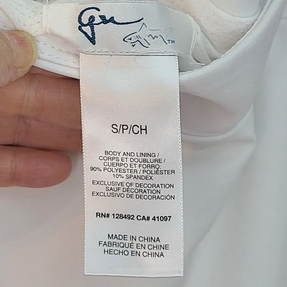 Greg Norman White Golf Skort Tennis Athletic Sz S UPF 30+ Stretch Pockets Preppy